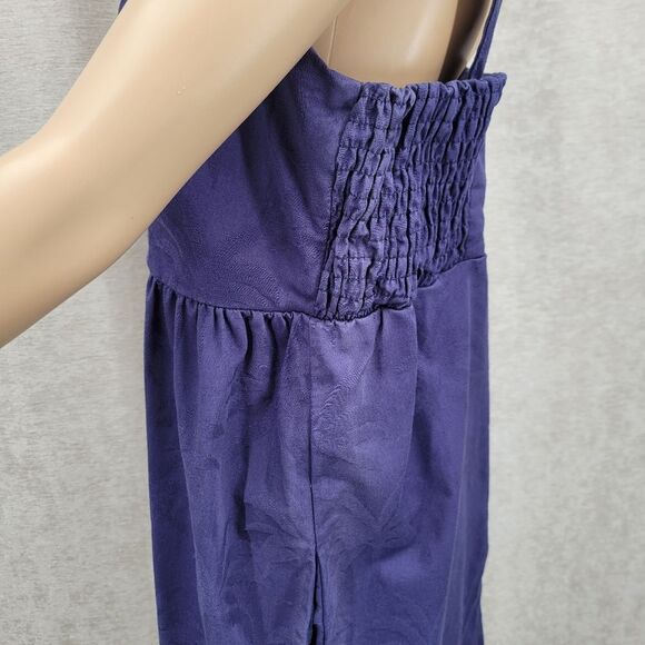 Tori Richard Slim Shady Irina Jacquard Palm Tree Print Mini Dress Navy - Picture 6 of 13